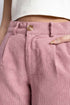 The Tea Pink Corduroy Straight Fit Trousers
